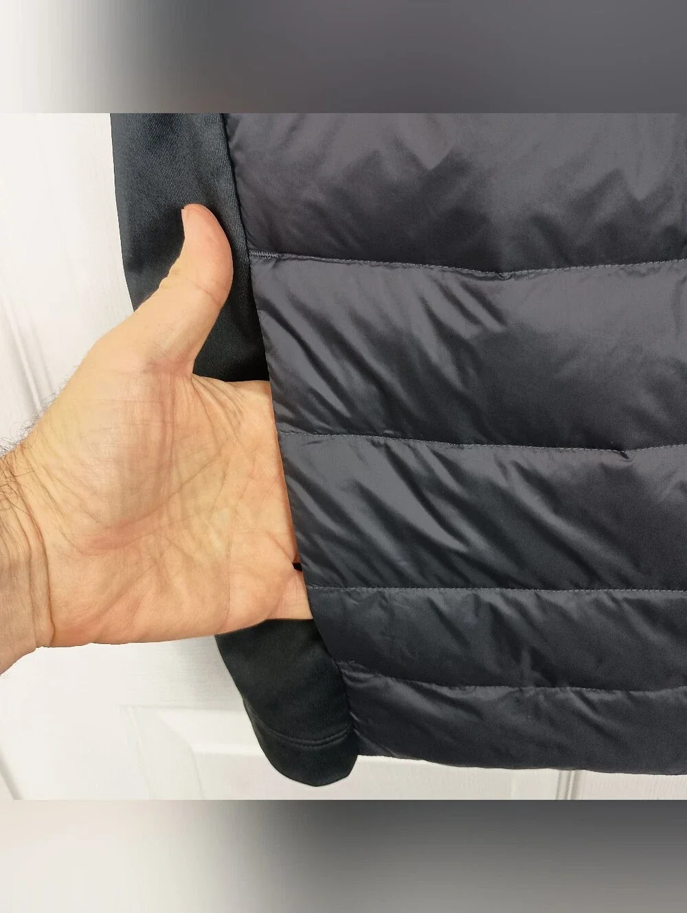 Eddie Bauer Down Puffer Vest Mens Large Gray 550 Full Zip Lightweight Packable